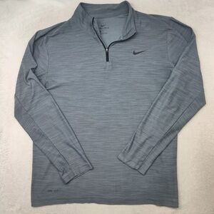 Nike Men’s Quarter Zip Dri-Fit Performance Stretch Pullover,  Size X-Large, Gray